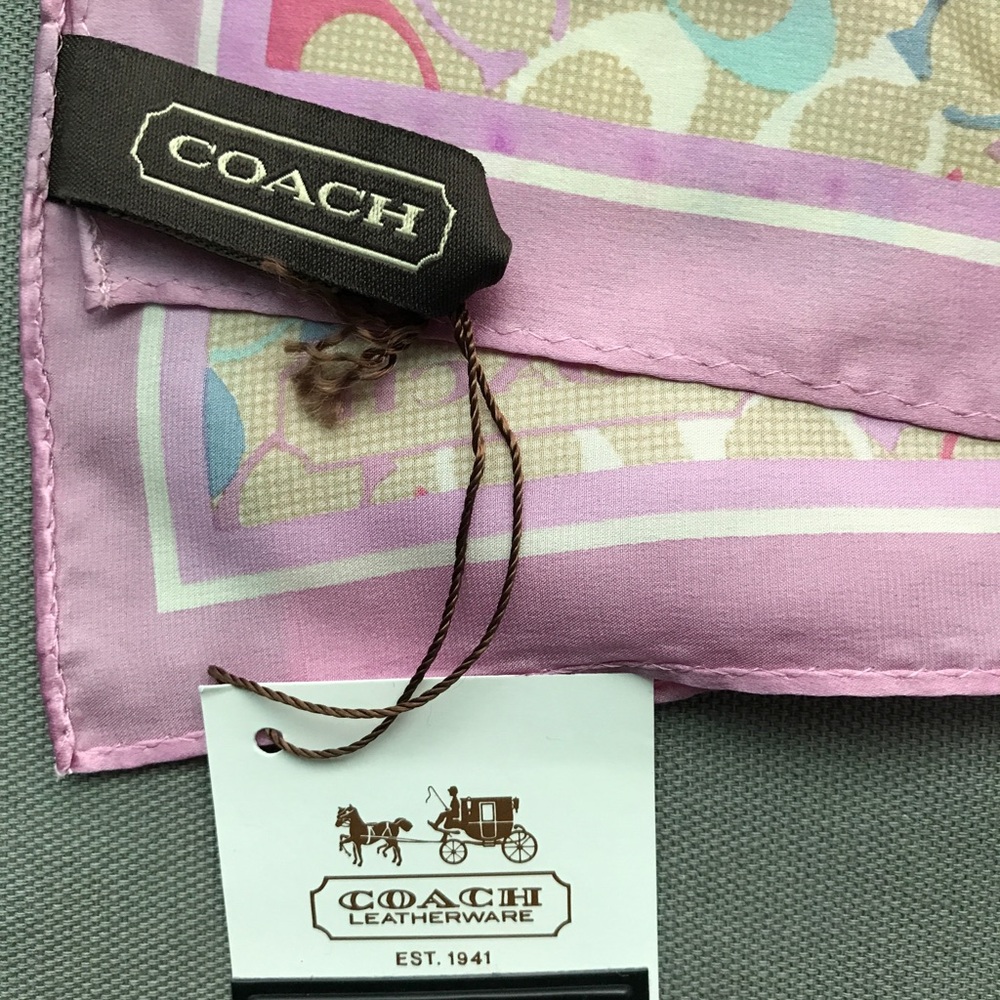 Coach - multicolor silk square scarf - NWT